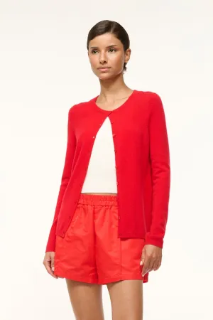 ADAN CASHMERE CARDIGAN | RED ROSE