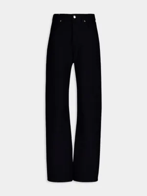 All-Over Jacquard FF Motif Denim Trousers