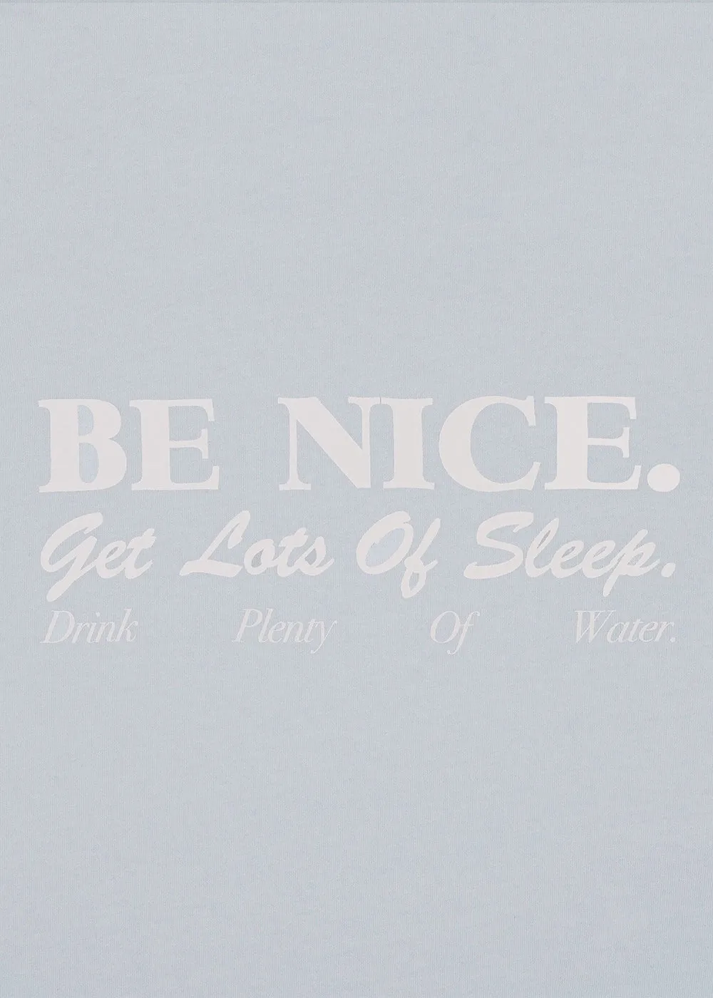 Baby Blue Be Nice Cropped T-Shirt