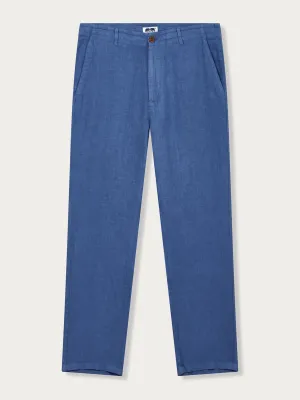 Blue linen trousers