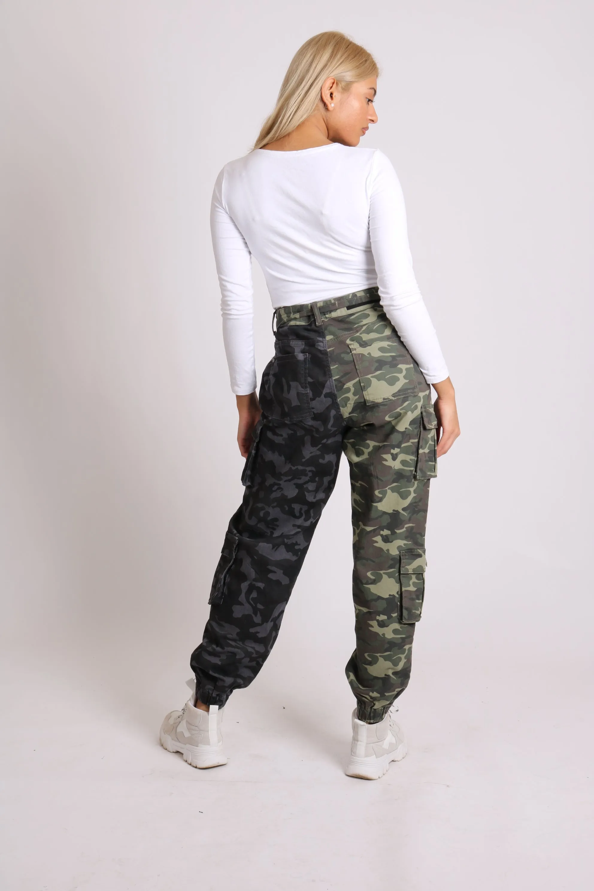 Boyfriend Cargo Trouser In Split Camo