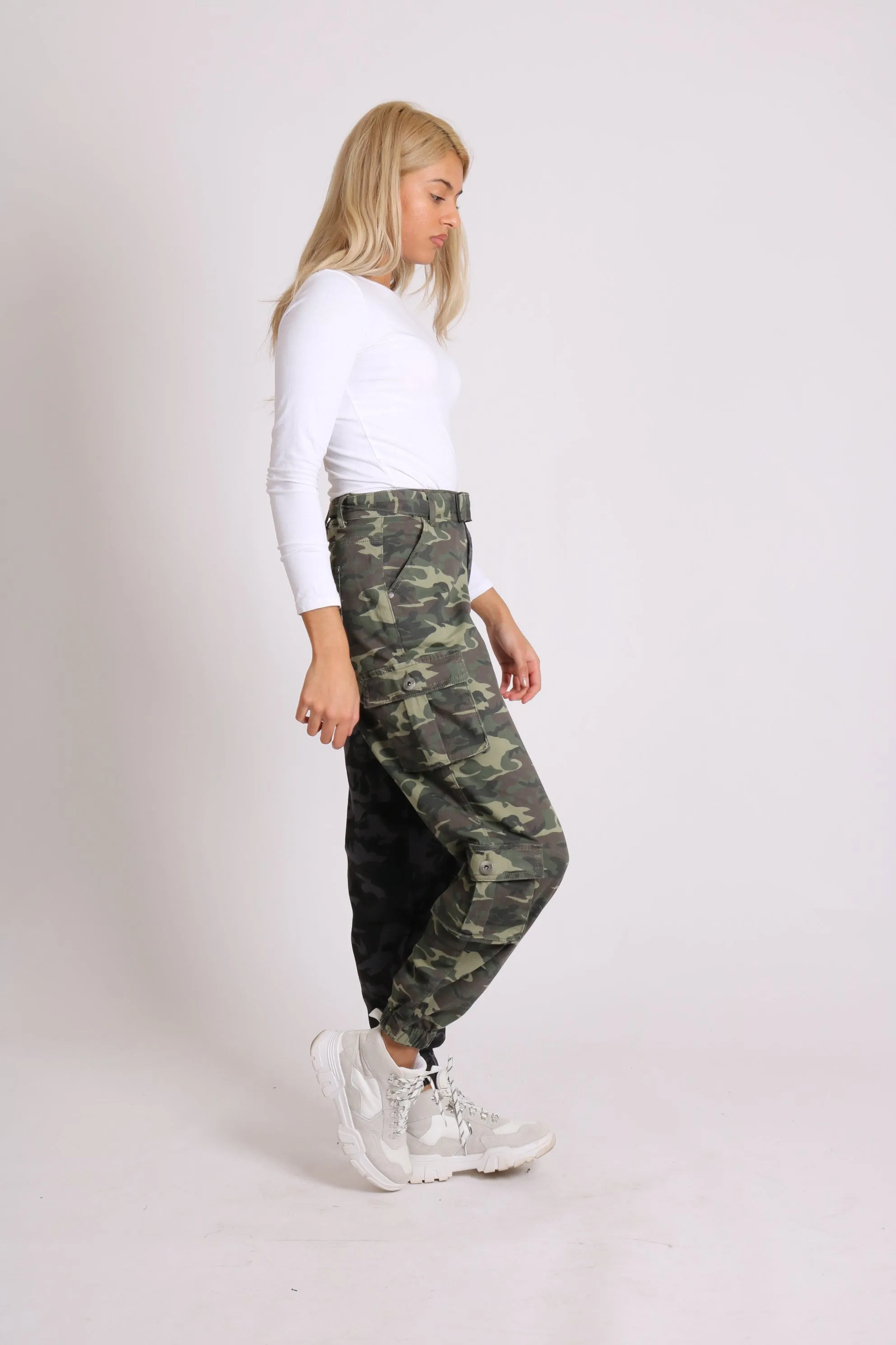 Boyfriend Cargo Trouser In Split Camo