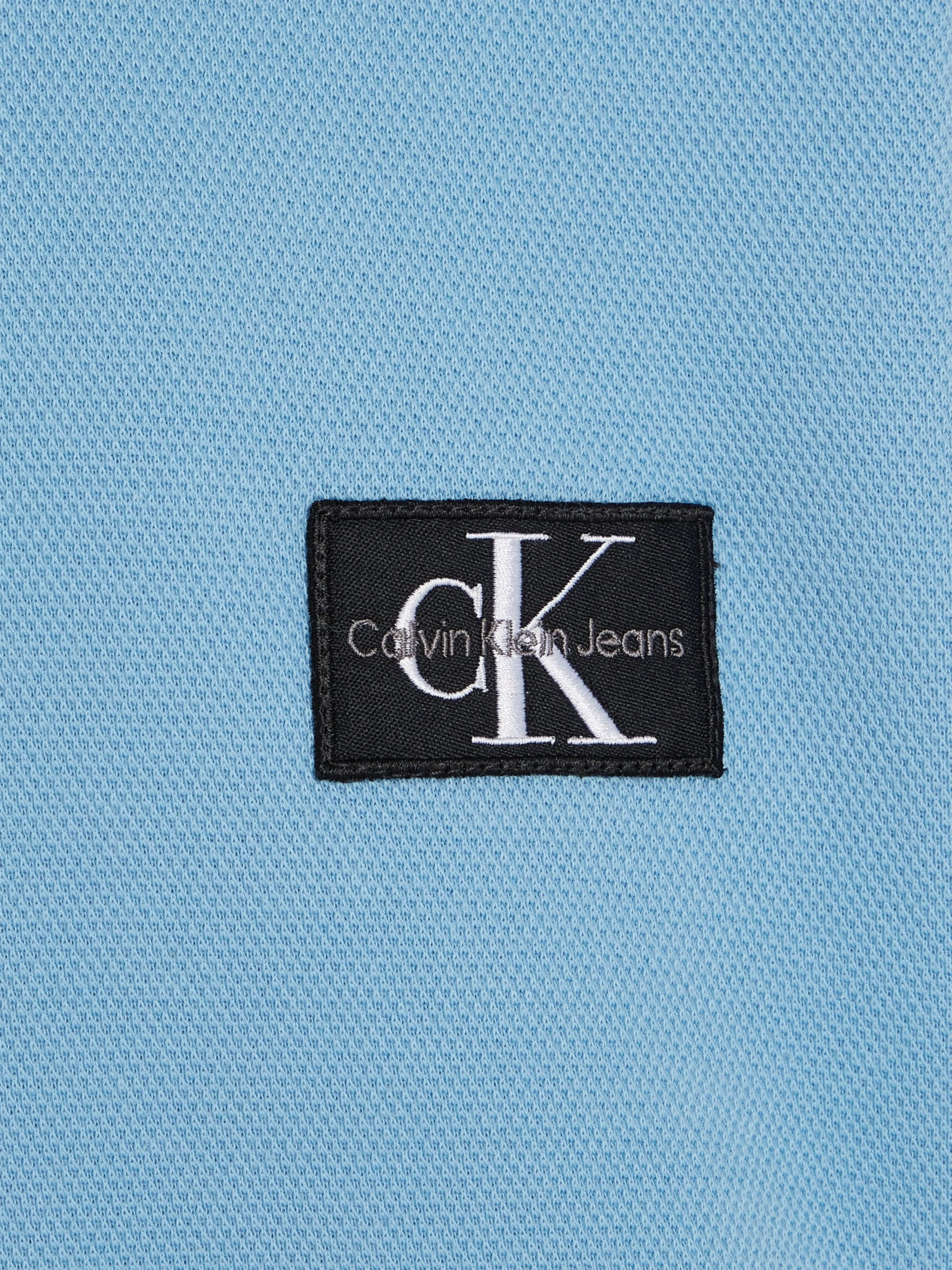 Calvin Klein Boys Pique Modern Comfort Hoodie in Blue