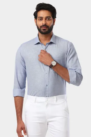 Cardiff - Blue Formal Shirt For Men | Ariser