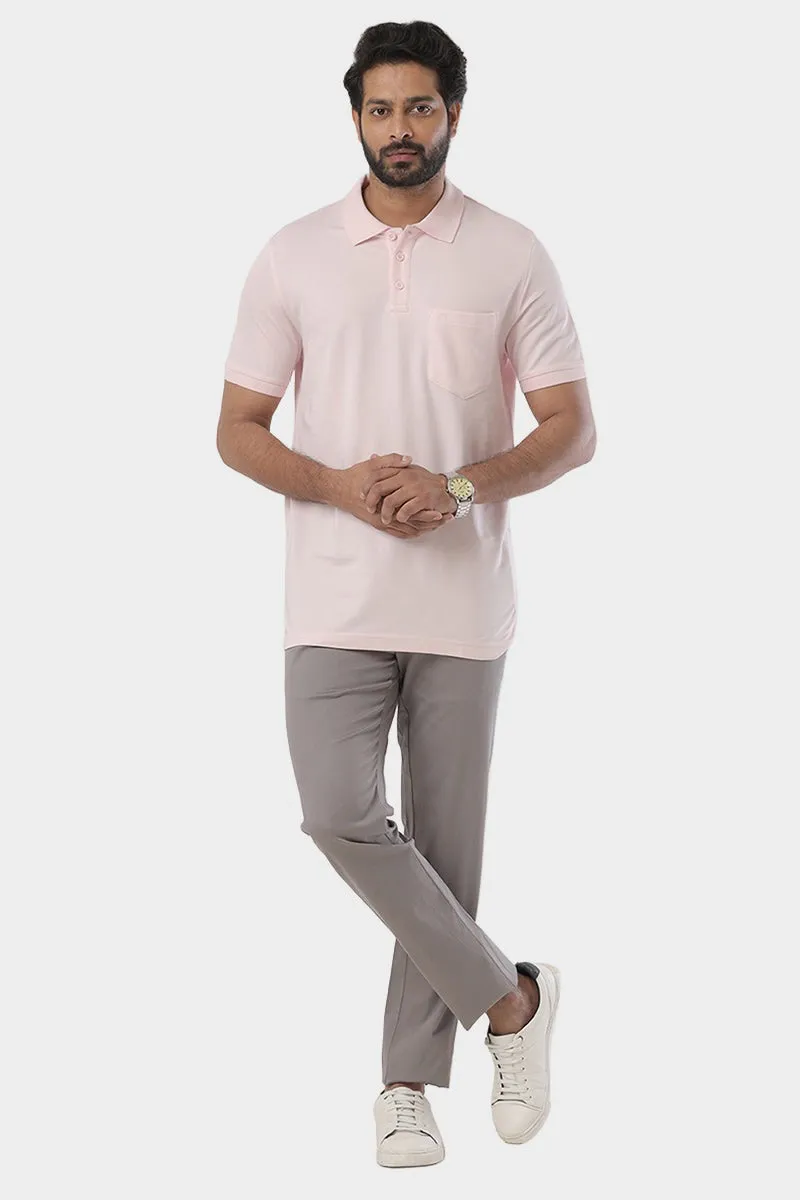 Golf Polo - Baby Pink T-Shirts For Men | Ariser