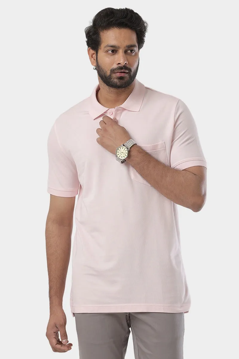 Golf Polo - Baby Pink T-Shirts For Men | Ariser