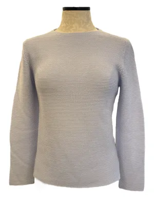 Gran Sasso Women's Wool Knit LS Crew Sky Blue