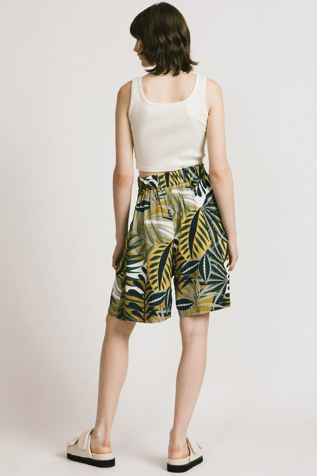 Grenada Culottes in Green Floral