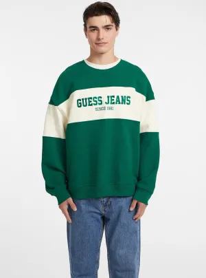 Guess Jeans Green Logo Jumper