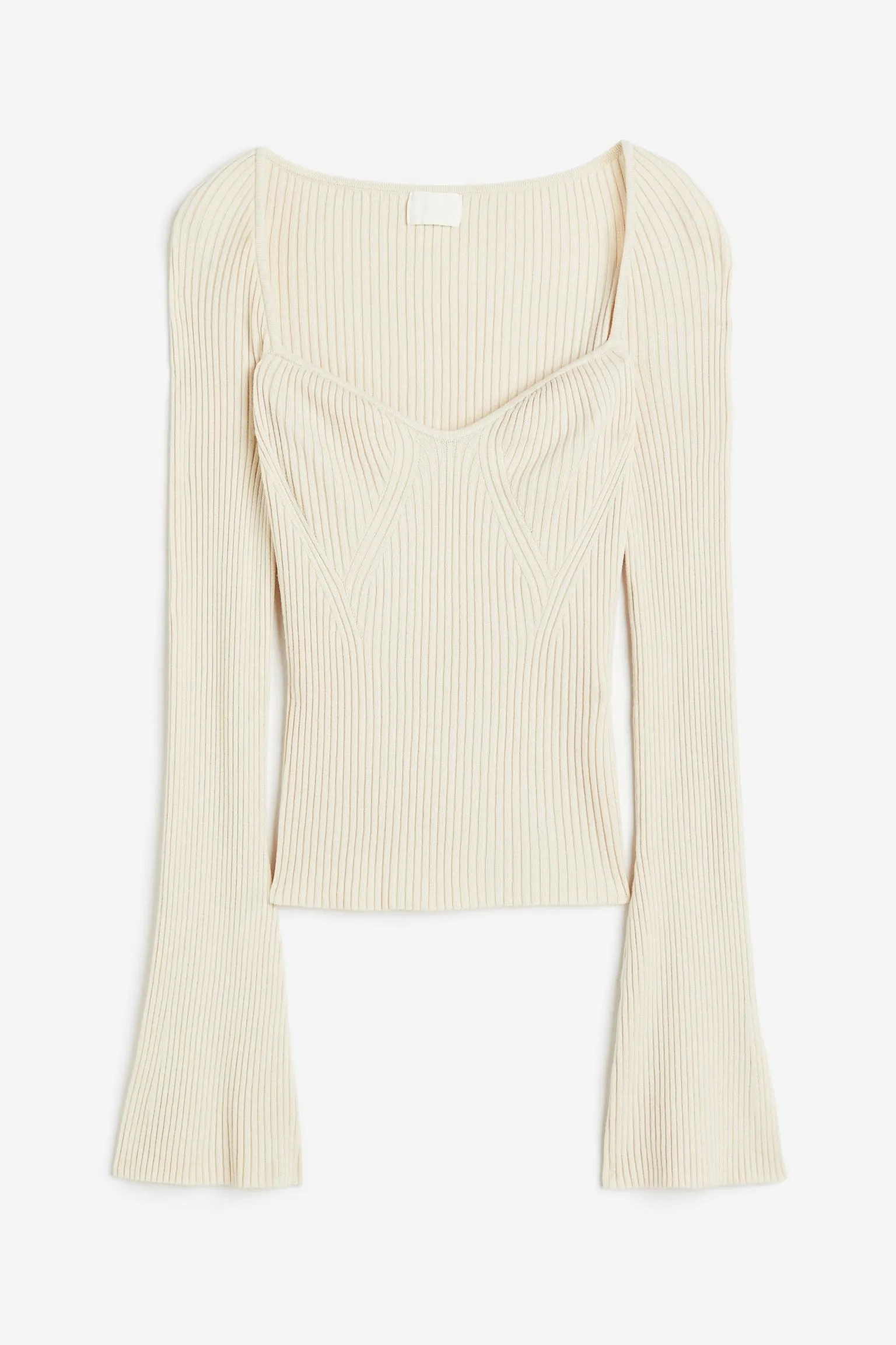 H&M Rib-knit sweater, light beige