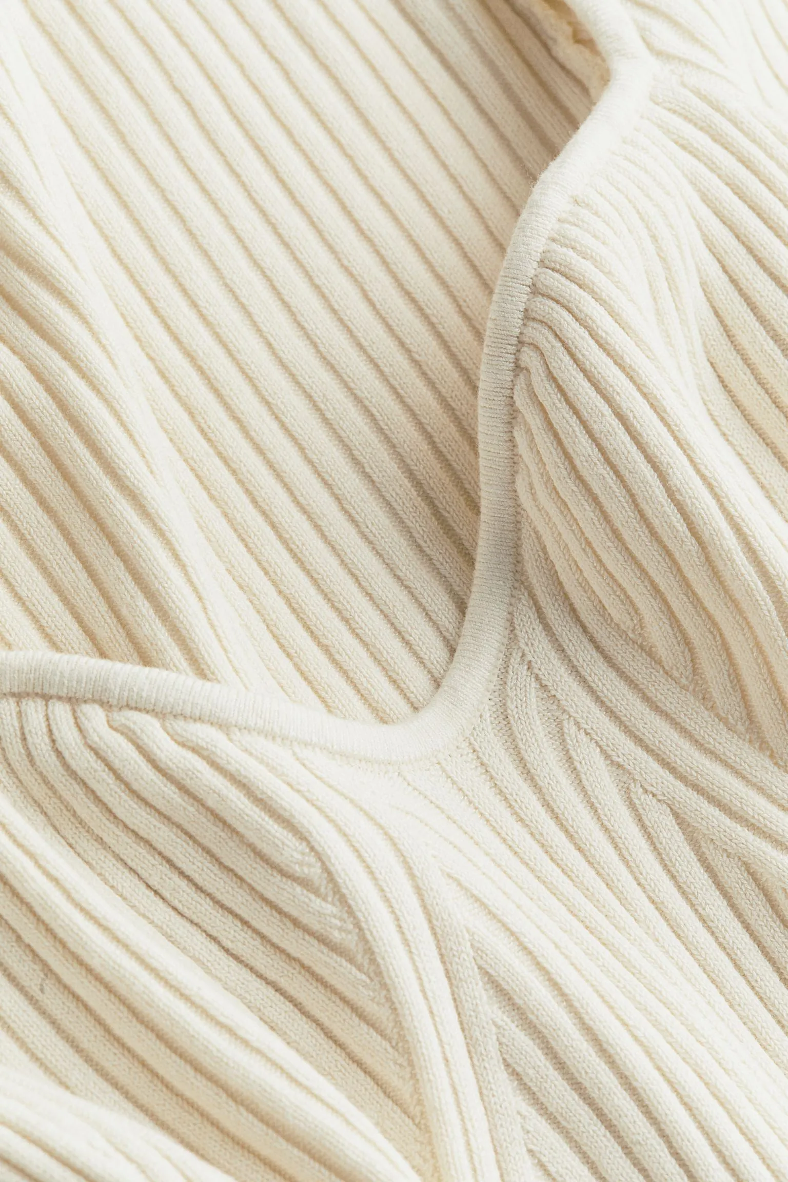 H&M Rib-knit sweater, light beige