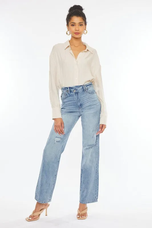 Hannah Wide Leg Straight Jeans