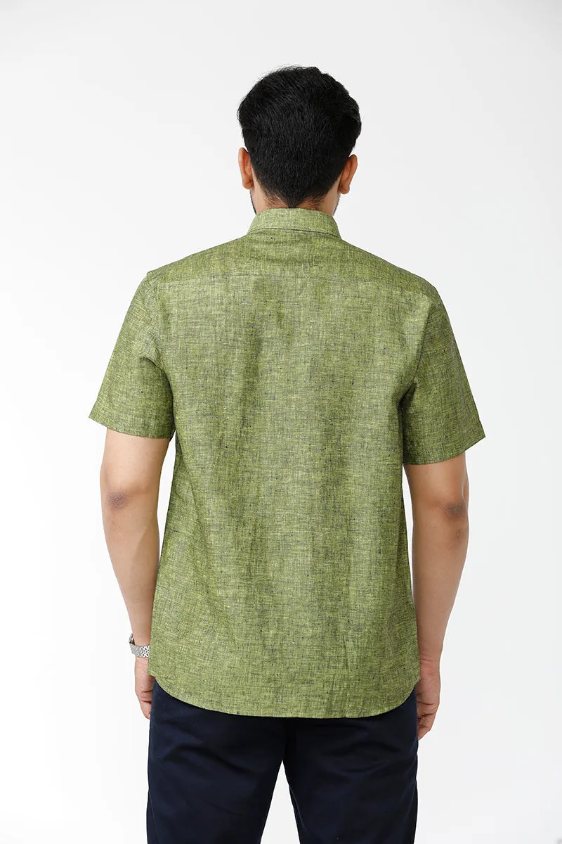 Linen Rise - Avocade Green Formal Shirts for Mens | Uathayam