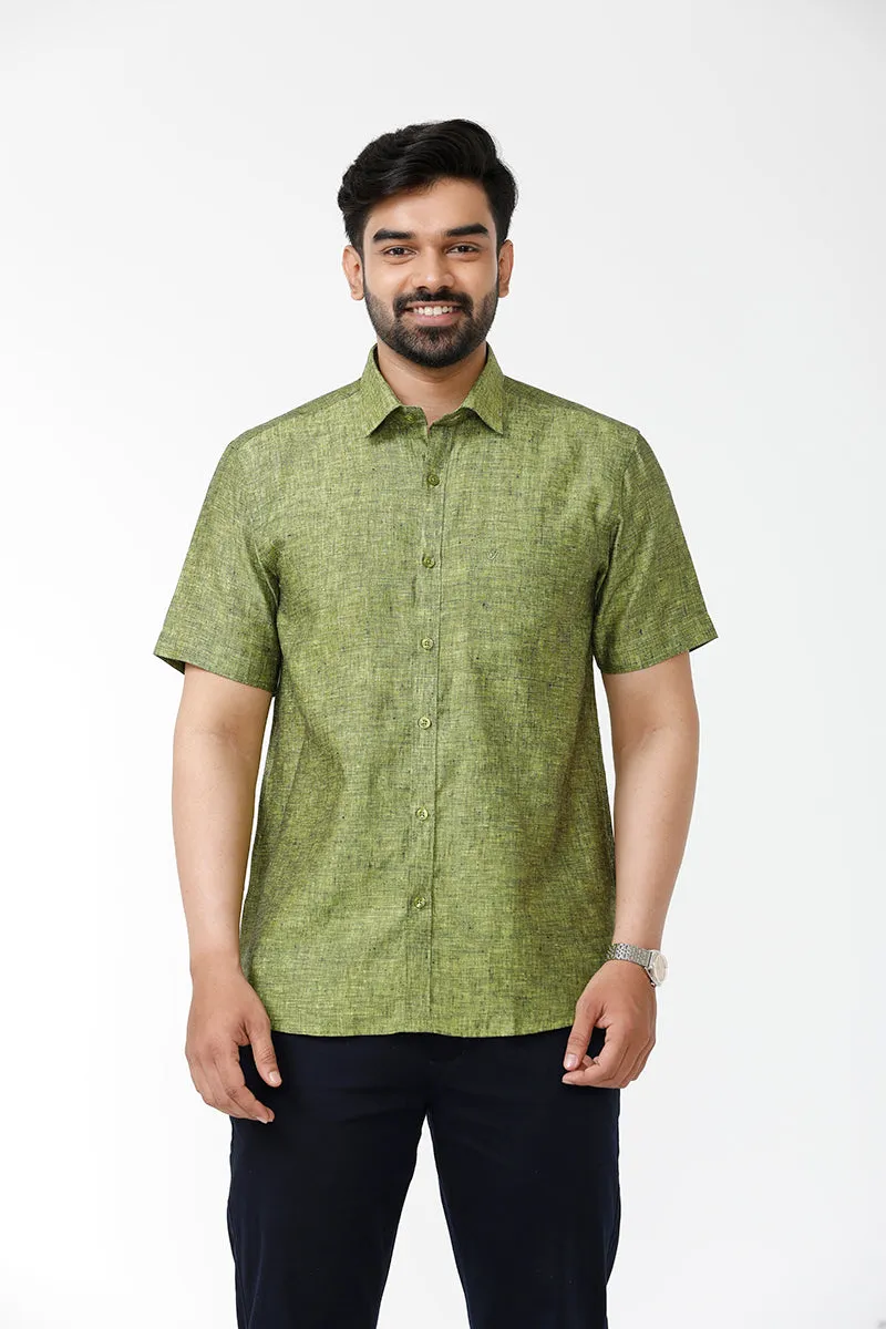 Linen Rise - Avocade Green Formal Shirts for Mens | Uathayam