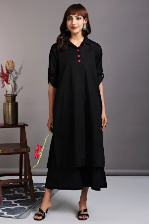 long shirt dress - black moonstone & tranquil songs