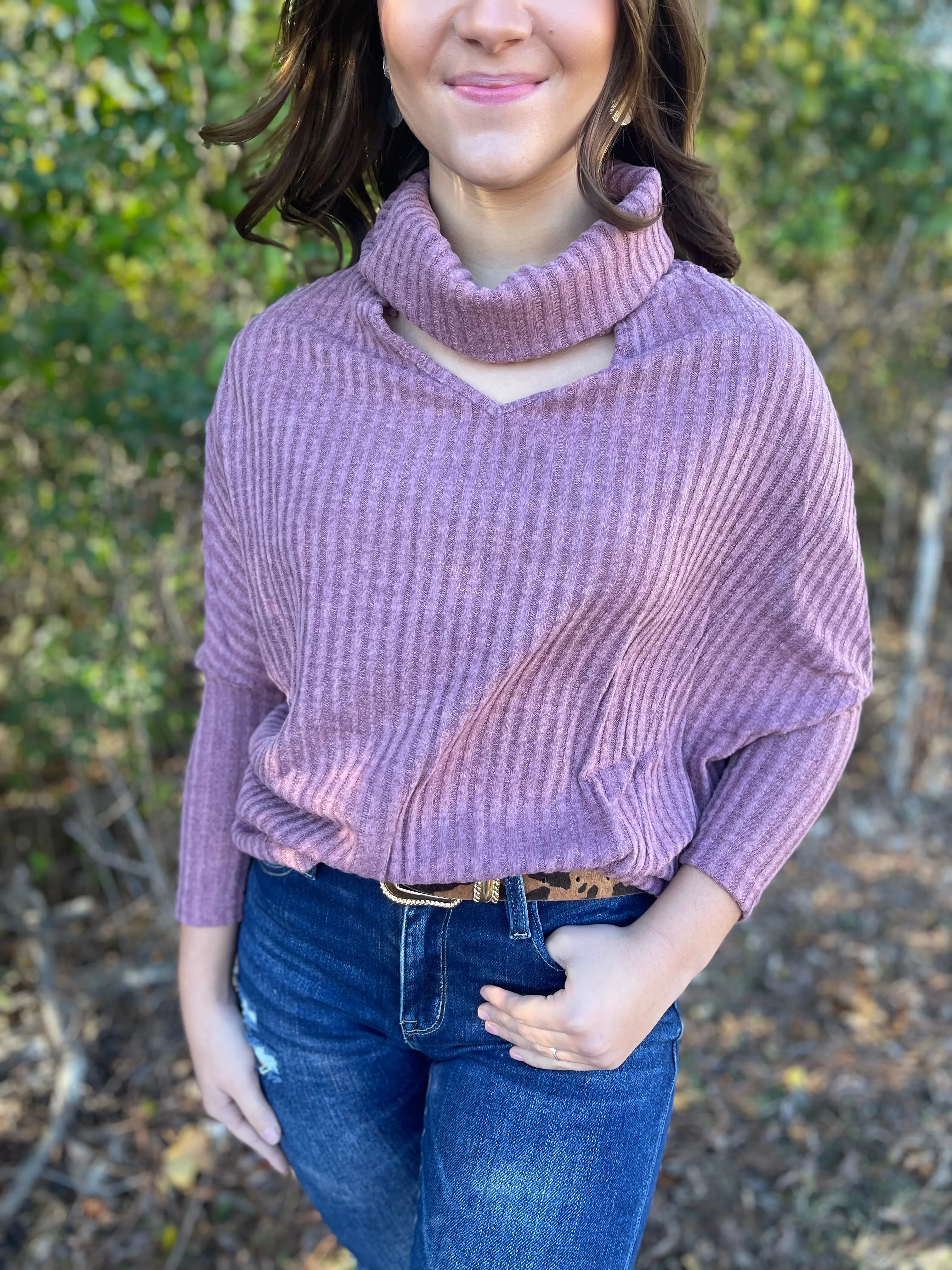 Mauve Turtleneck