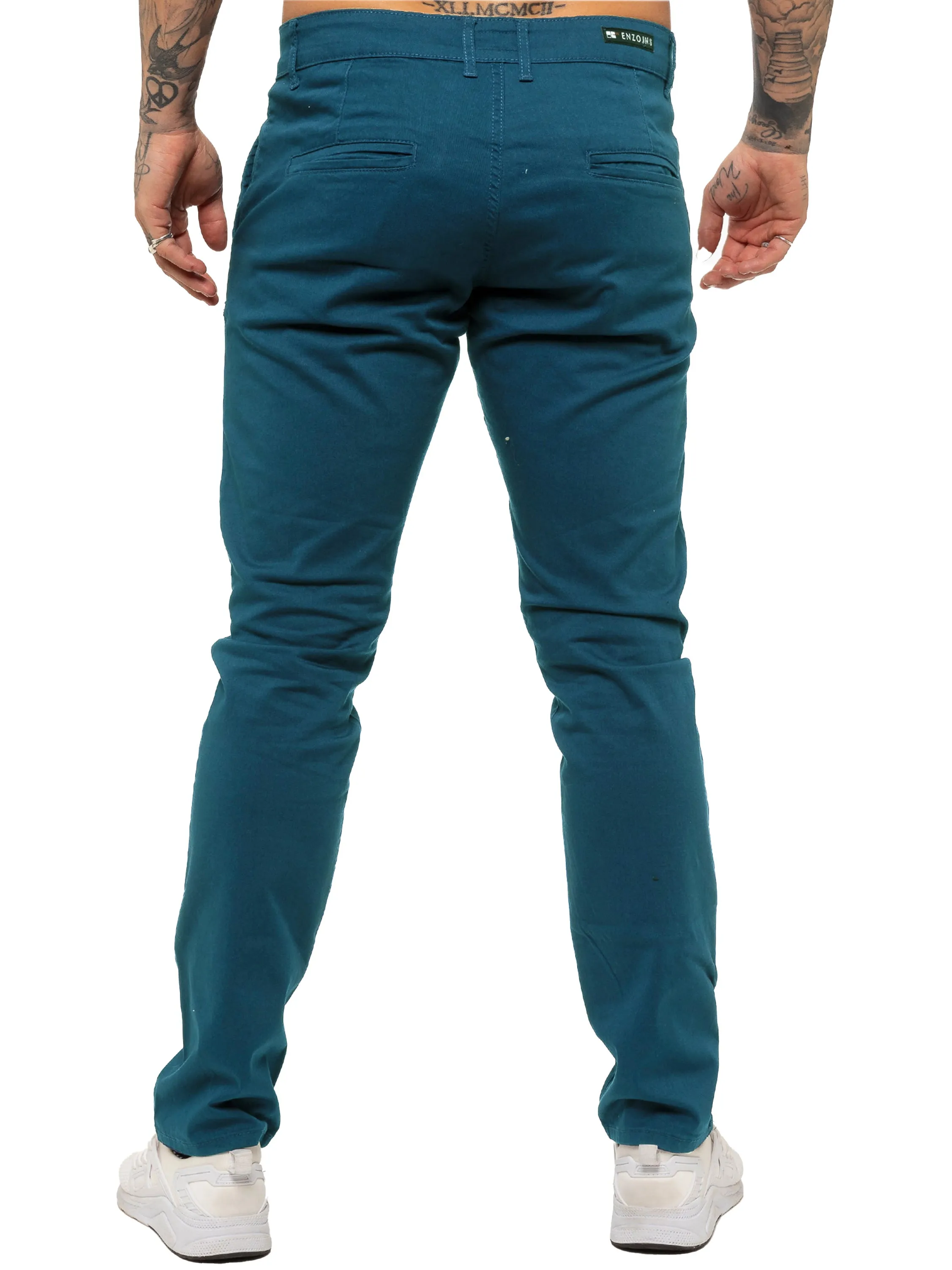 Mens Chinos Slim Fit Stretch Jeans | Enzo Designer Menswear