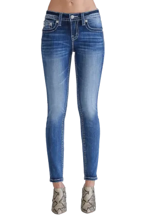 Miss Me Women's Mid Rise Boot Cut Jeans