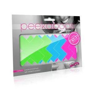 Neon X 3PK - Green Blue Pink Nipple Pasties