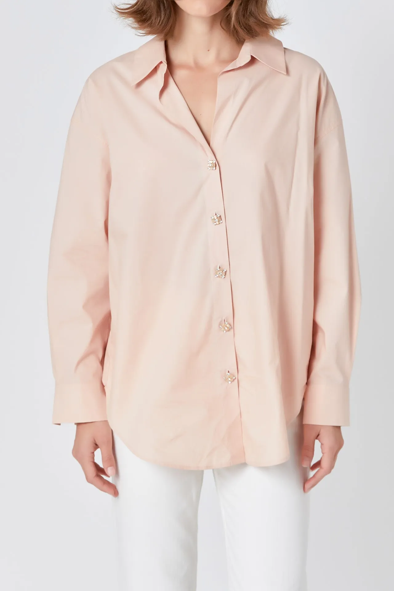 Oversize Button Collared Shirt