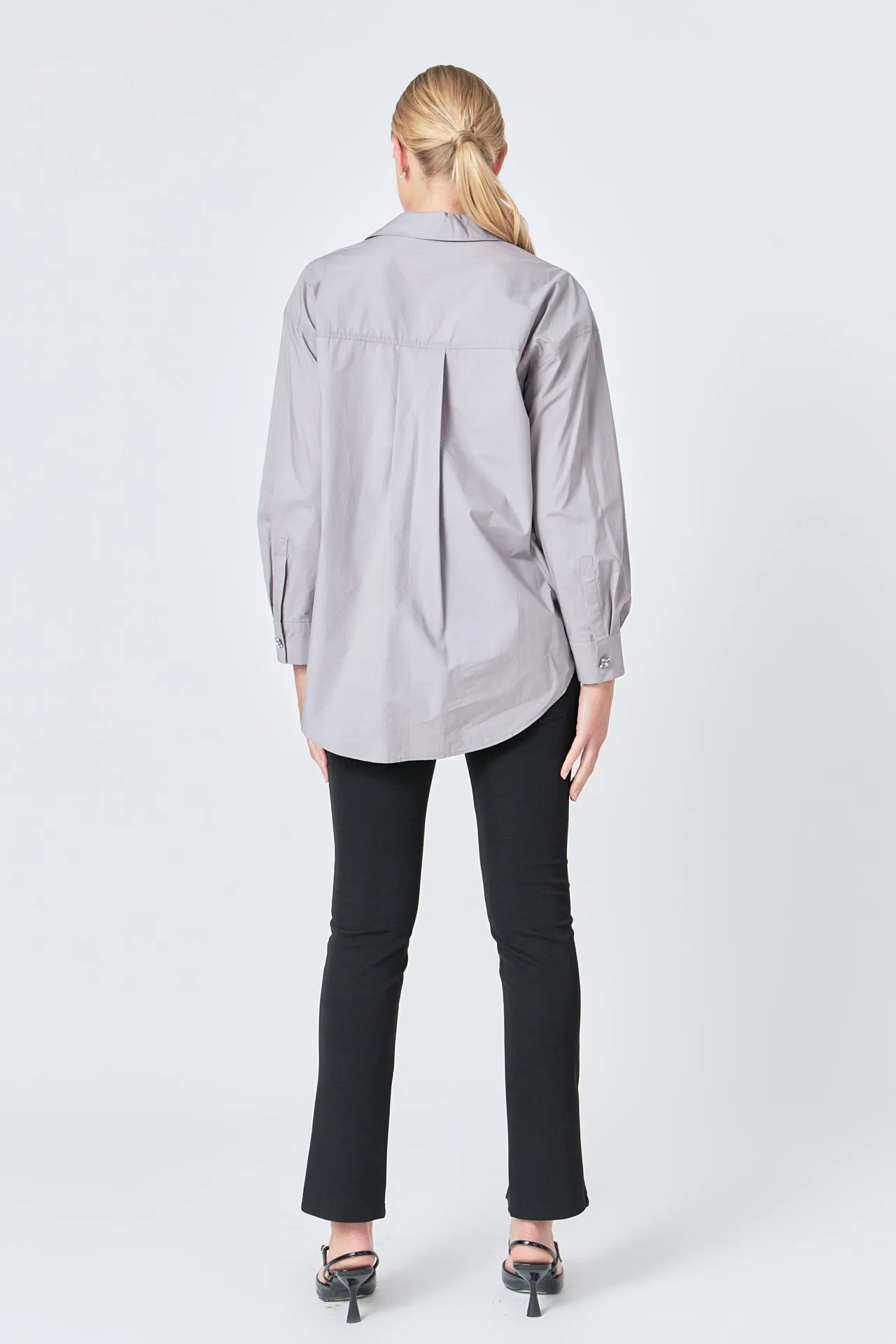 Oversize Button Collared Shirt