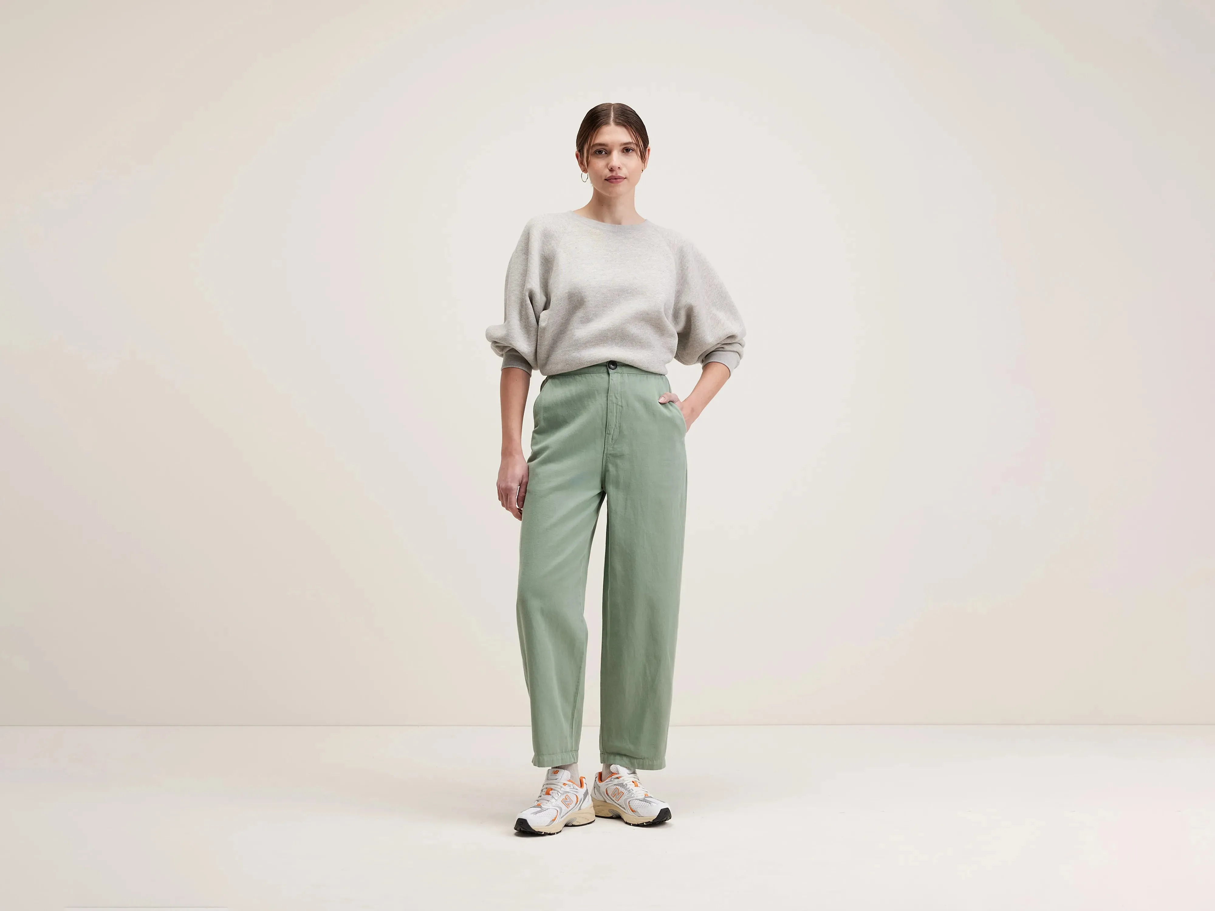 Pasop relaxed trousers (242 / W / EUCALYPTUS)