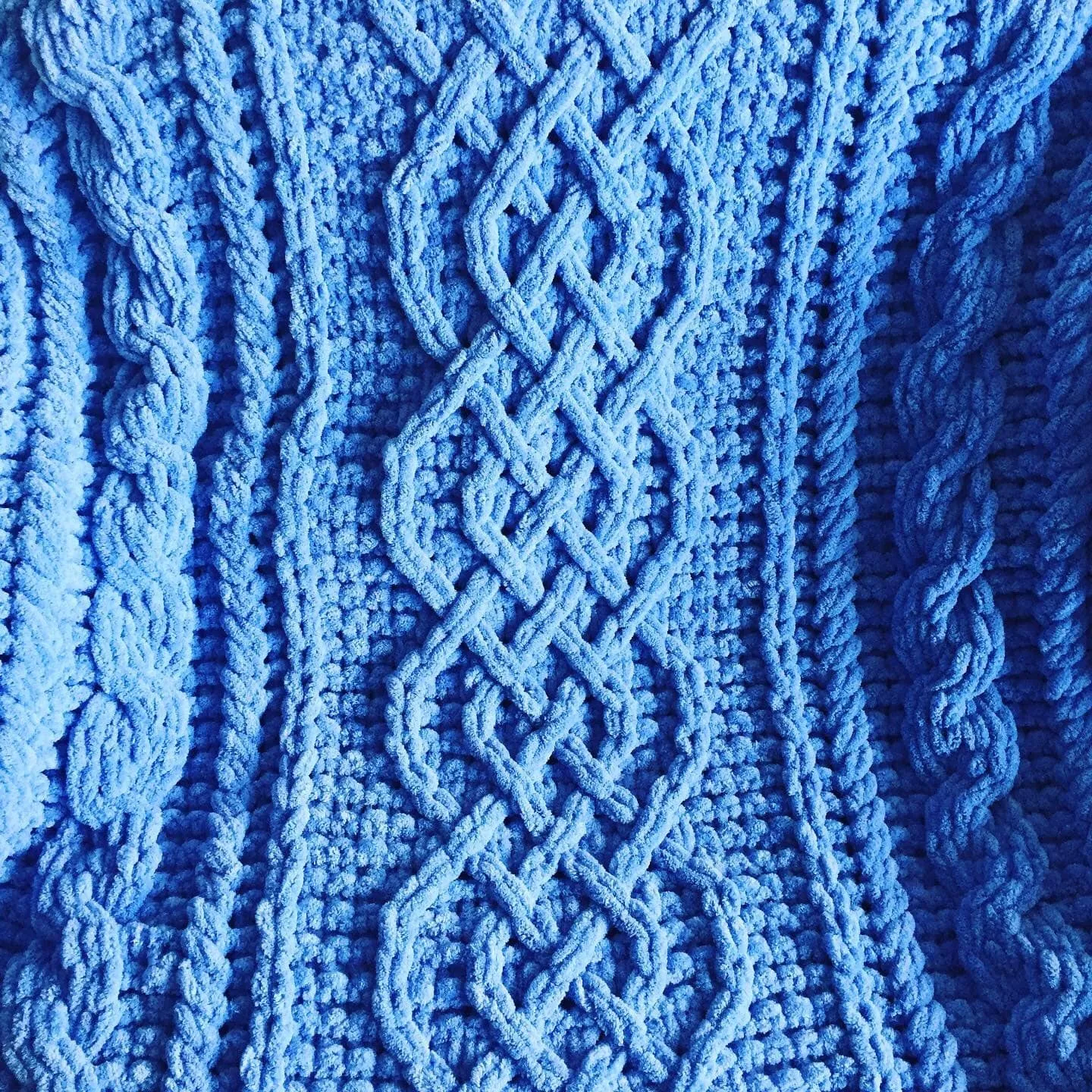 PATTERN: Celtic Cable Saxon Braid Baby Blanket