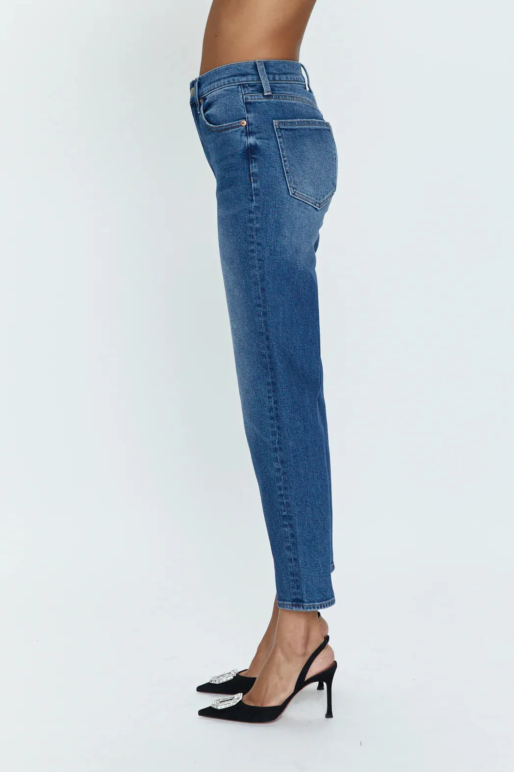 Pistola Charlie High-Rise Classic Straight Ankle Jean: Augustus