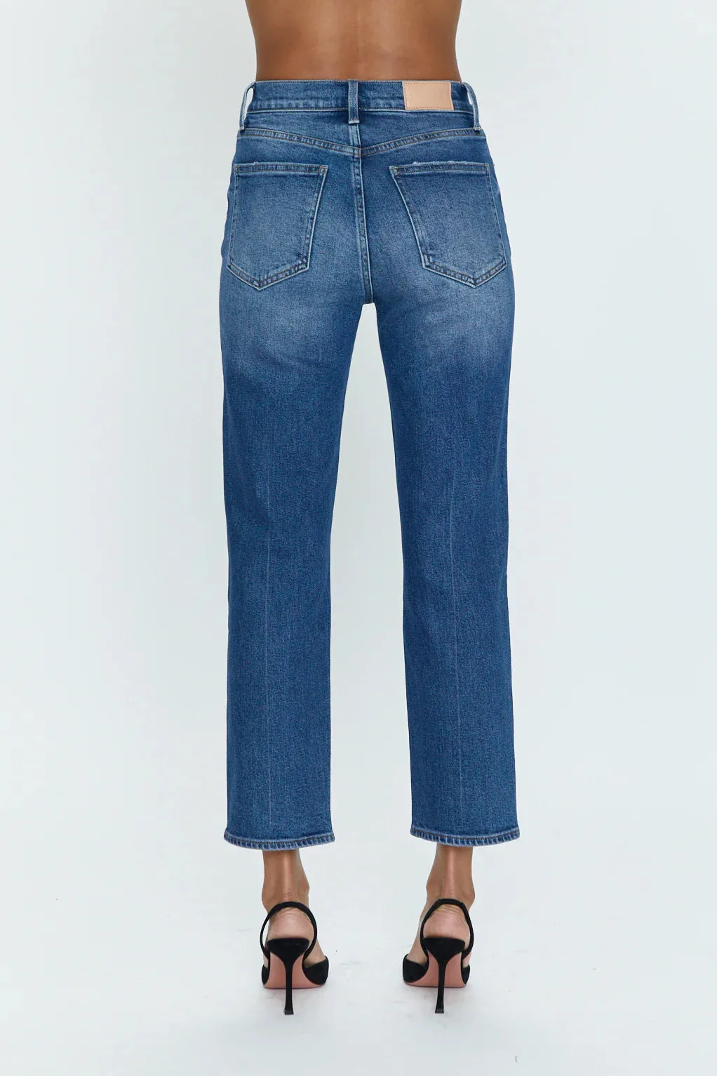 Pistola Charlie High-Rise Classic Straight Ankle Jean: Augustus