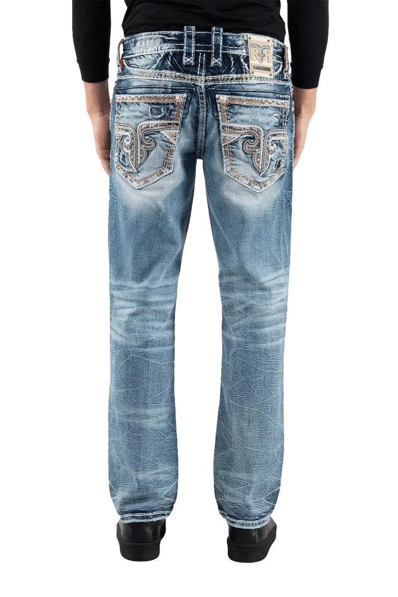 Rock Revival Men's Robin J206 Straight Denim Jeans