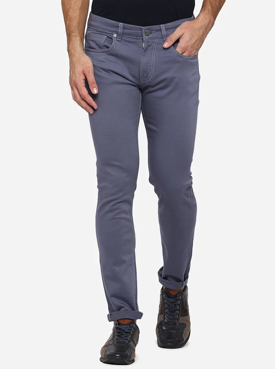 Steel Grey Washed Slim Fit Jeans | JadeBlue