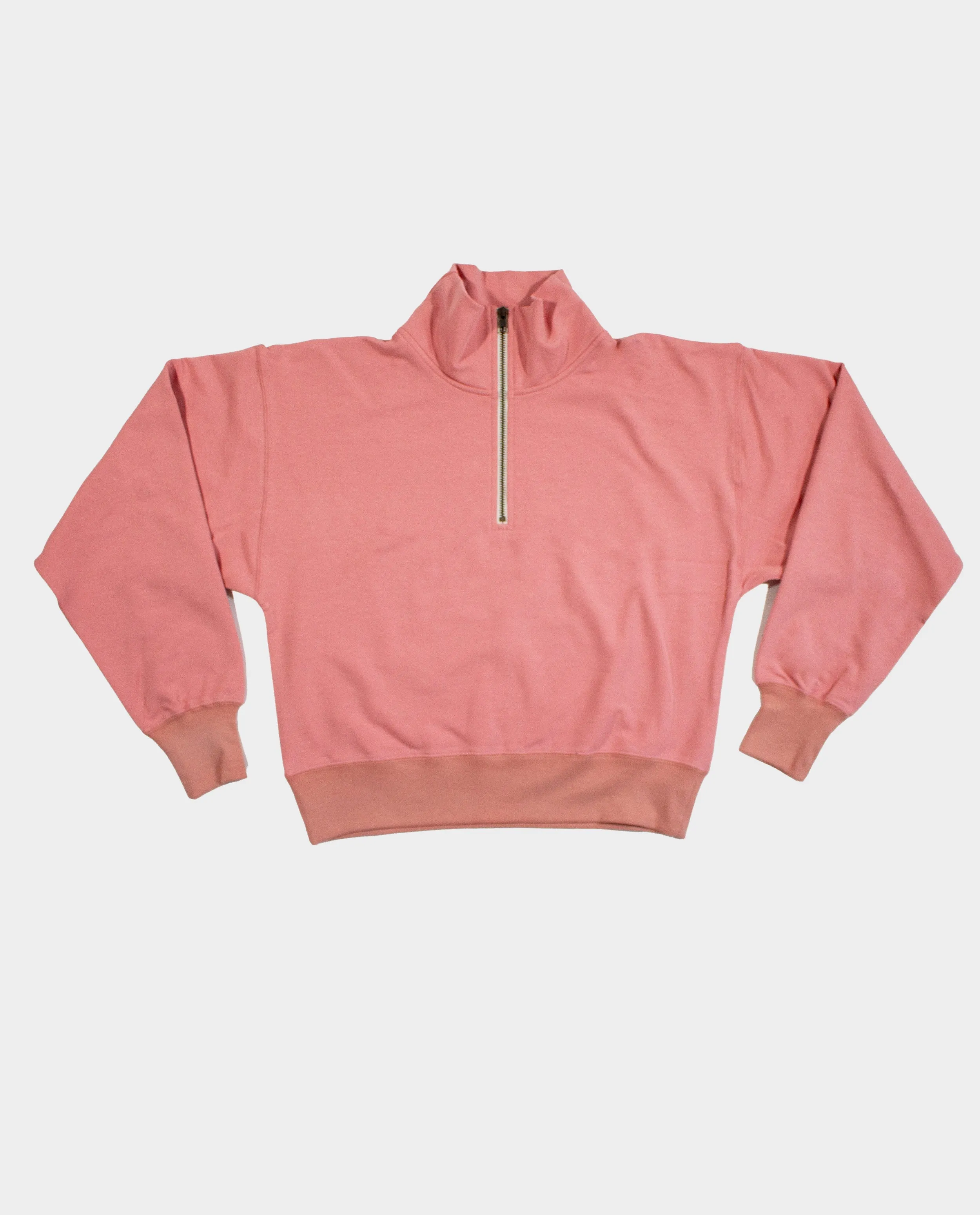 The 1/4 Zip Sweatshirt in Rose