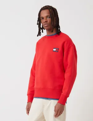 Tommy Jeans Badge Logo Sweatshirt - Deep Crimson