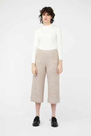 TRAVERTINE PANTS [ Beige, Wool Blend ]