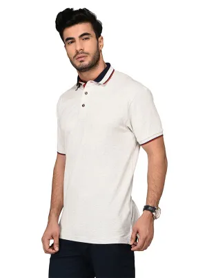 White Slim Fit Polo T-shirt | JadeBlue