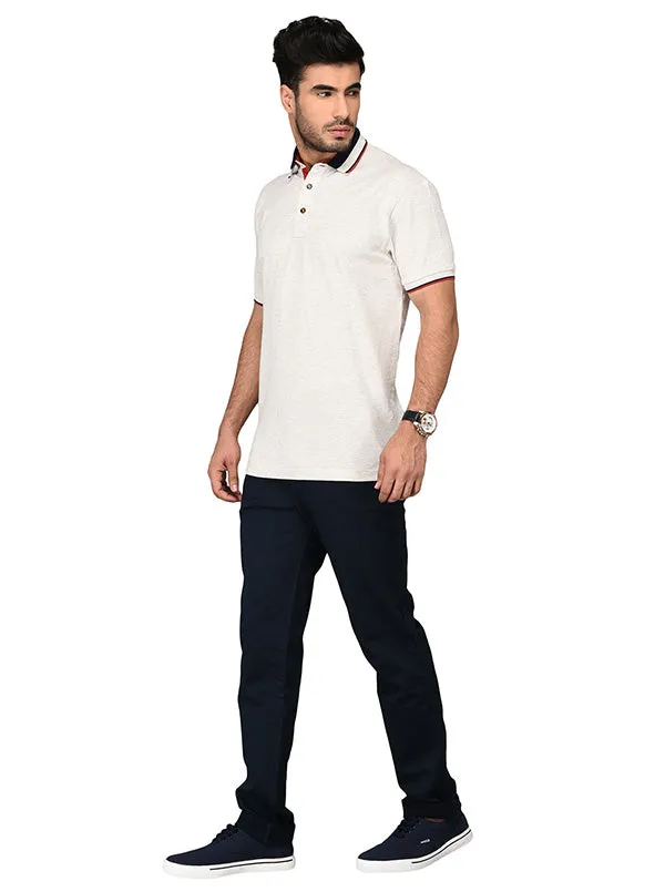 White Slim Fit Polo T-shirt | JadeBlue