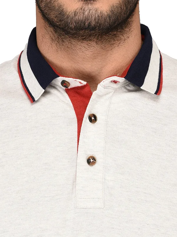 White Slim Fit Polo T-shirt | JadeBlue